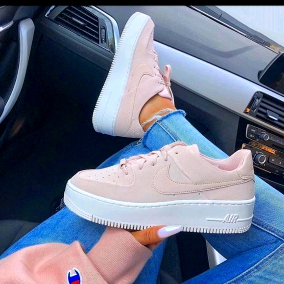 Nike Shoes - Nike AF1 platform pastel Pink